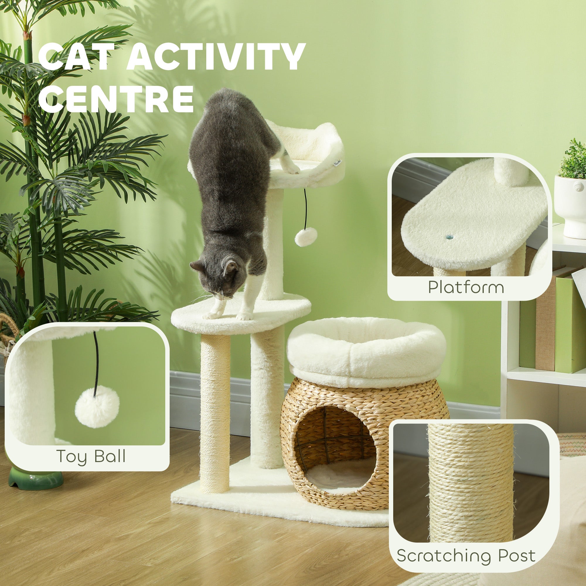 Cat Tree Tower with Scratching Posts
