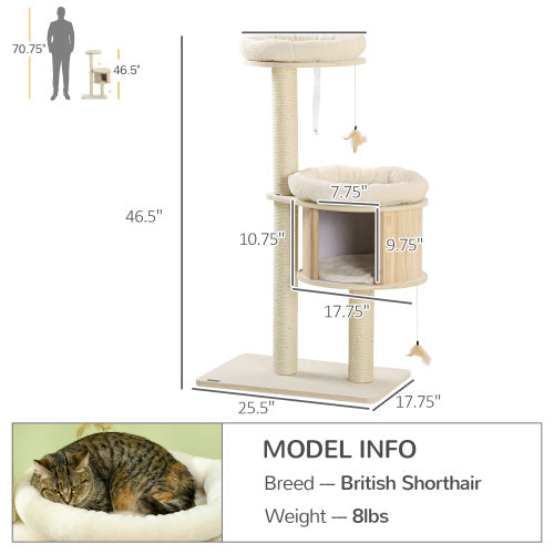 PawHut 3-Level Cat Tree
