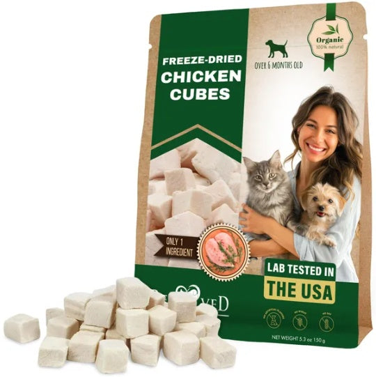 Freeze-Dried Chicken Cubes