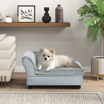 Luxury Gray Dog Sofa Bed with Hidden Storage