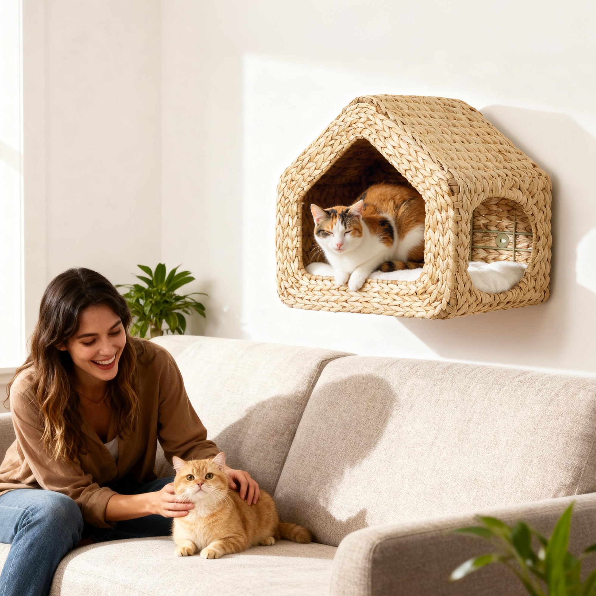 PawHut Wall Mounted Cat House