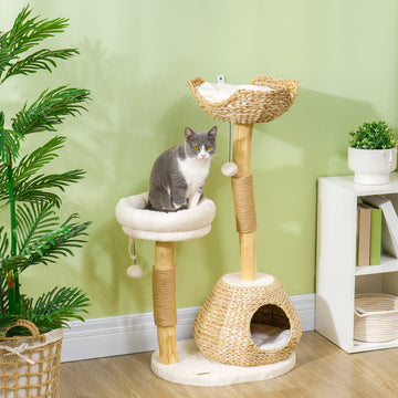 Natural Wood Cat Tree