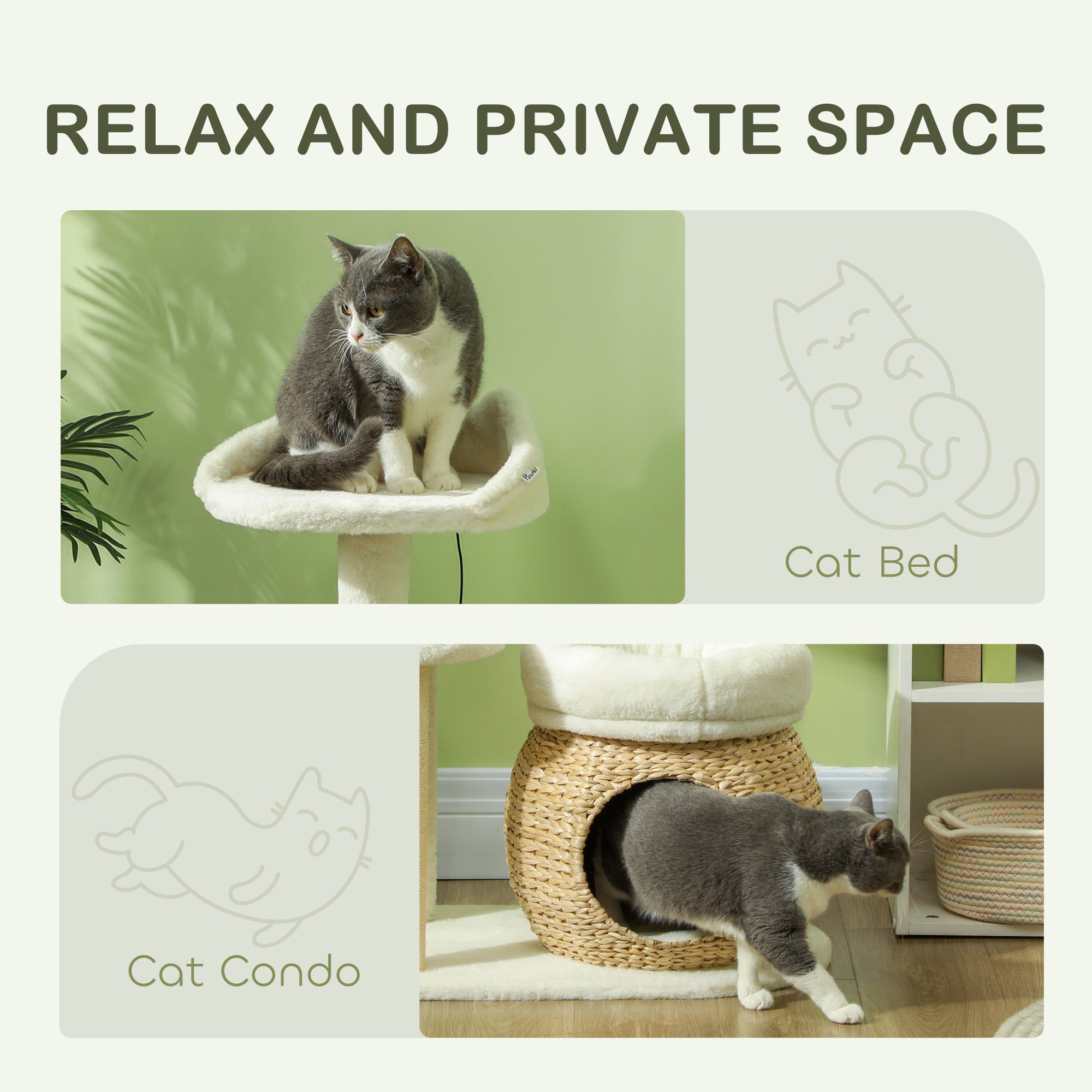 Cat Tree Tower with Scratching Posts