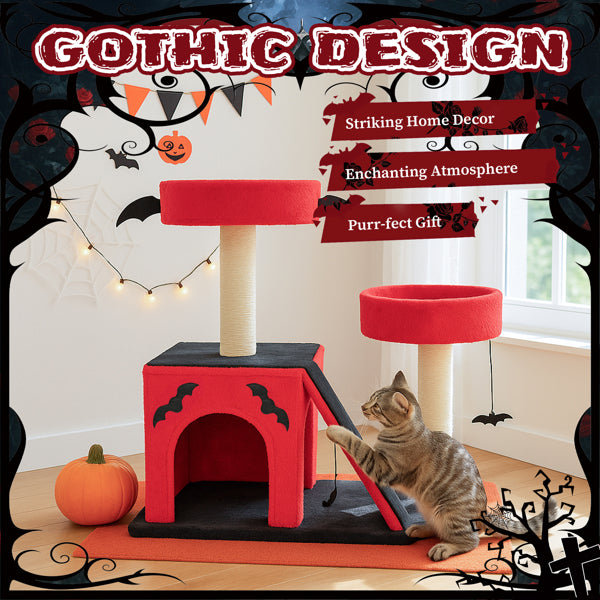 Gothic Cat Tree - Halloween Cat Tower