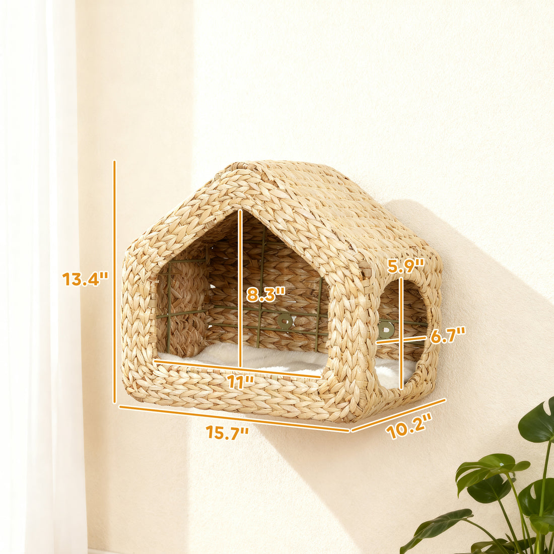 PawHut Wall Mounted Cat House