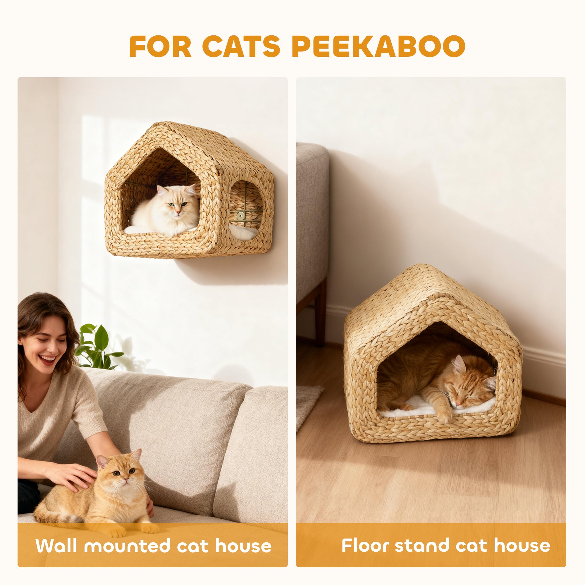 PawHut Wall Mounted Cat House