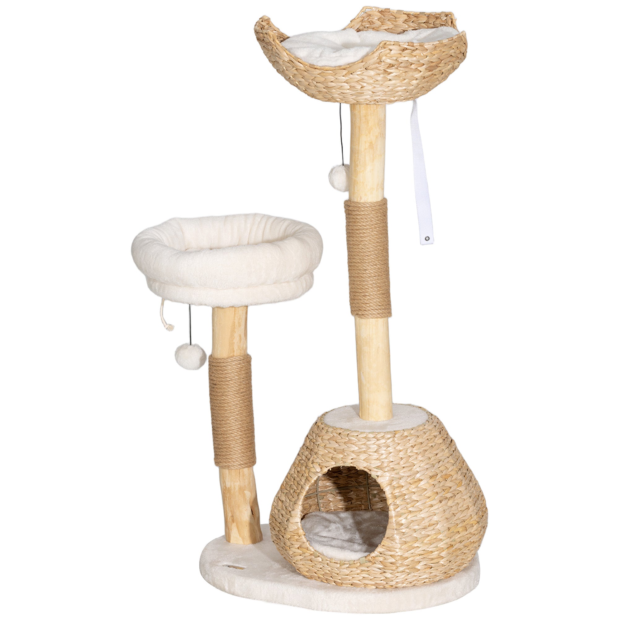 Natural Wood Cat Tree