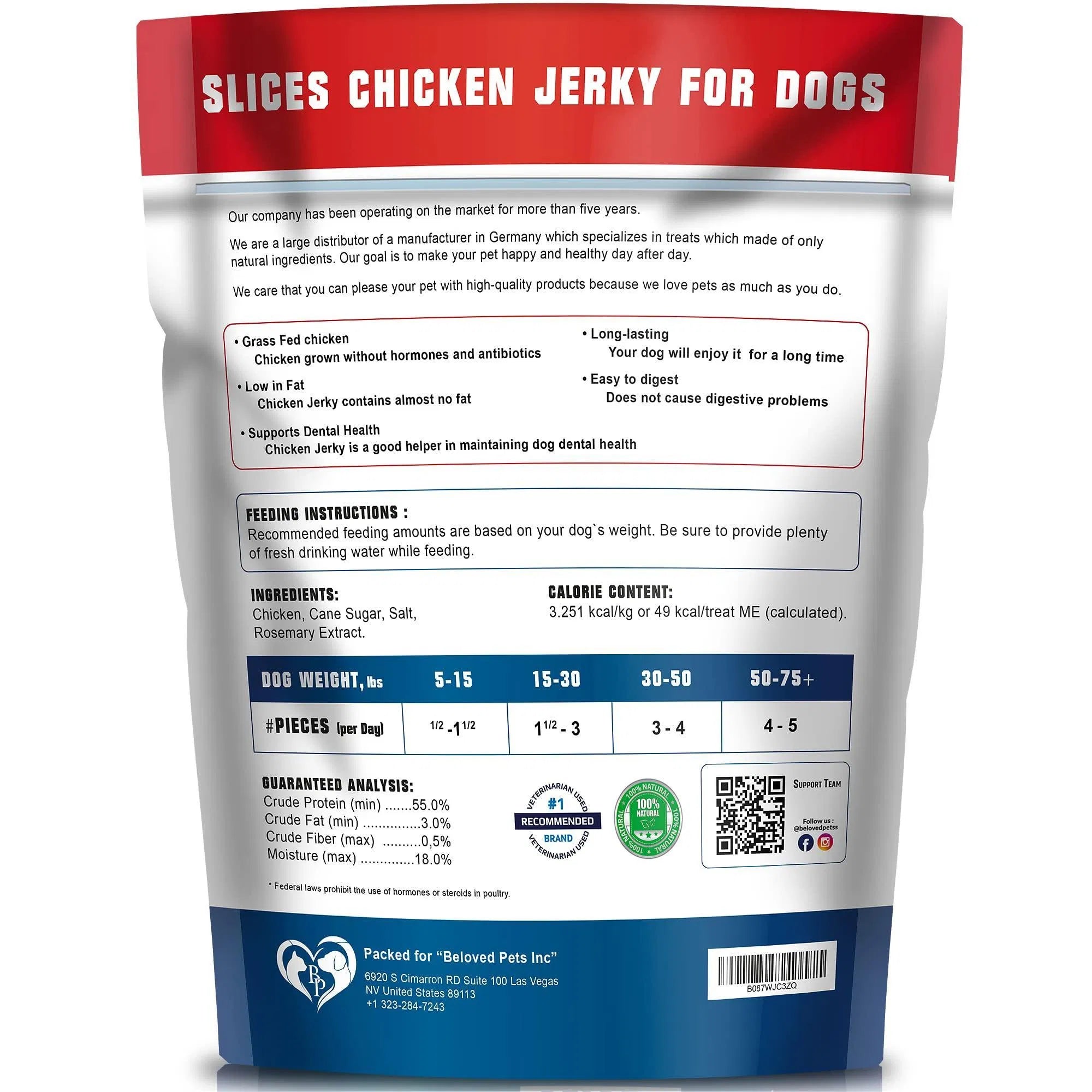 Grade Chicken Jerky for Dogs
