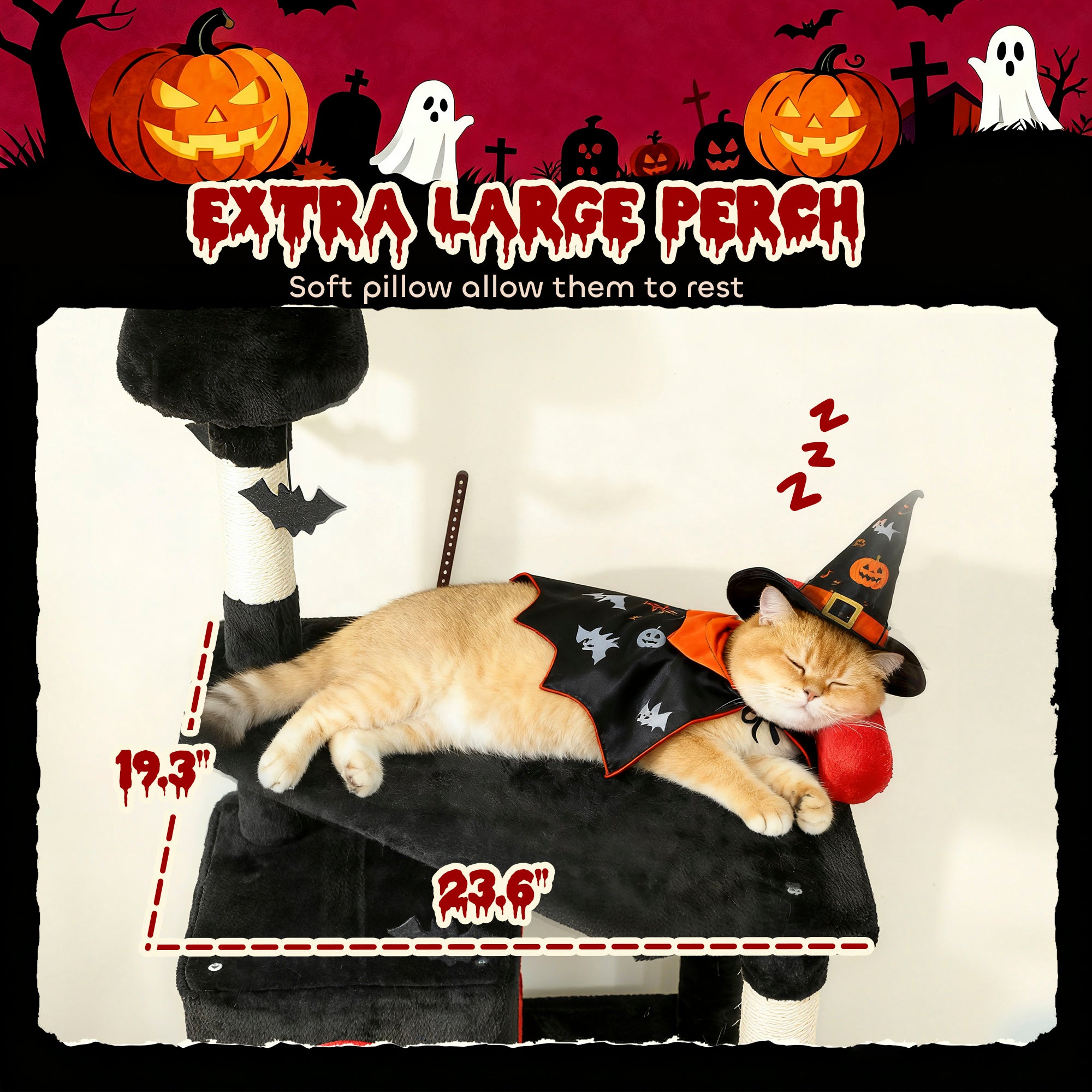 Gothic Cat Tree with Coffin Bed