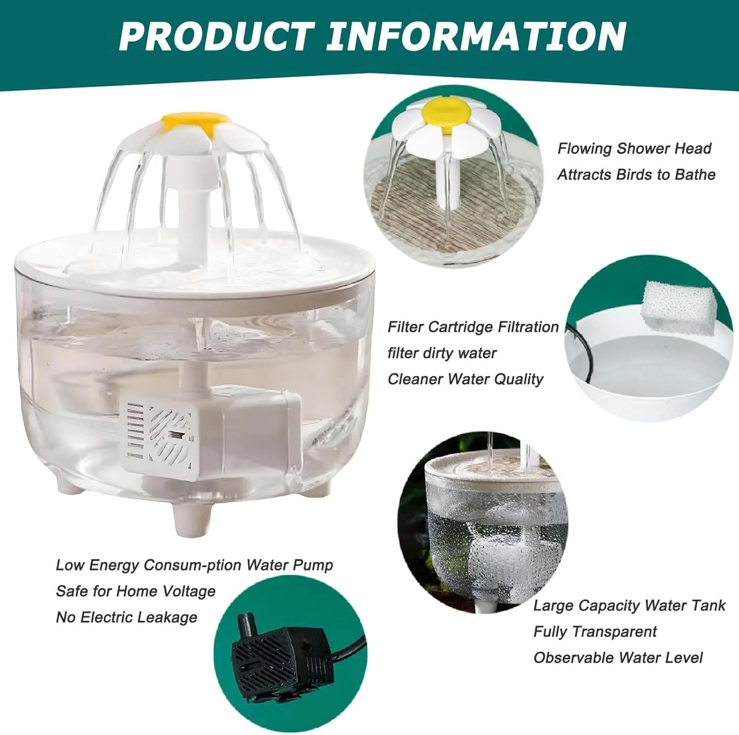Large Automatic Pet Water Fountain