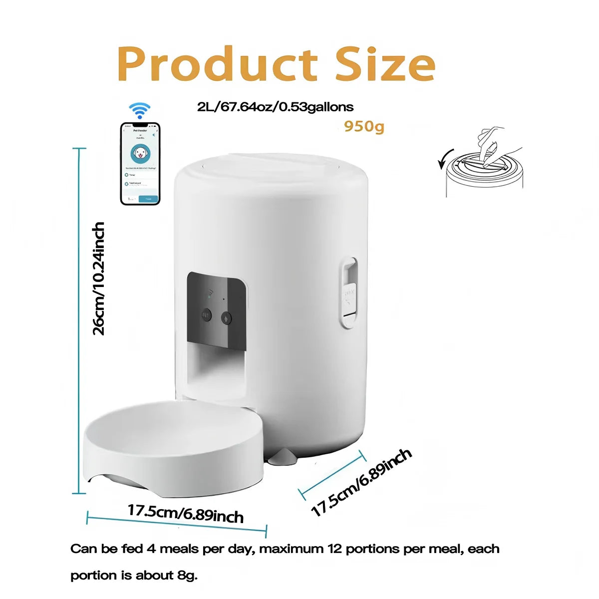 app Scheduled Smart Automatic Pet Feeder