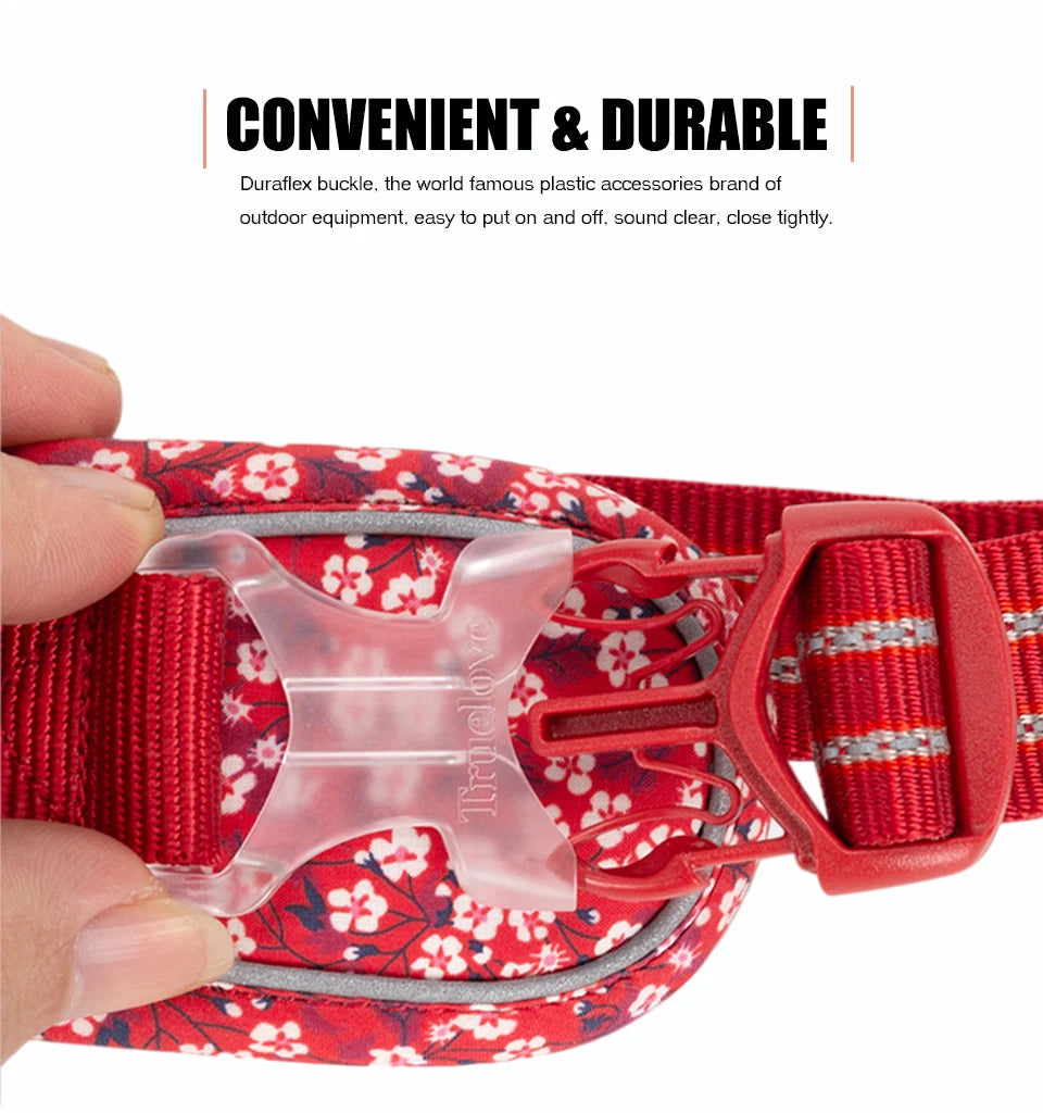 Truelove Reflective Floral Dog Harness