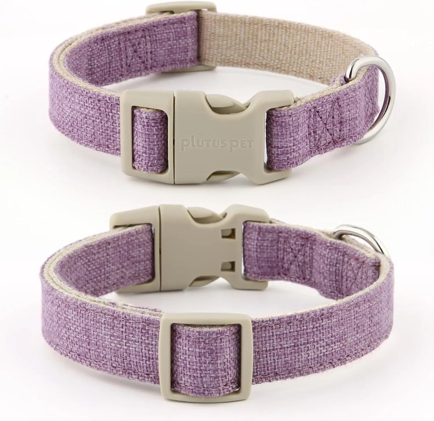 Soft Cotton Hemp Dog Collar & Leash Set