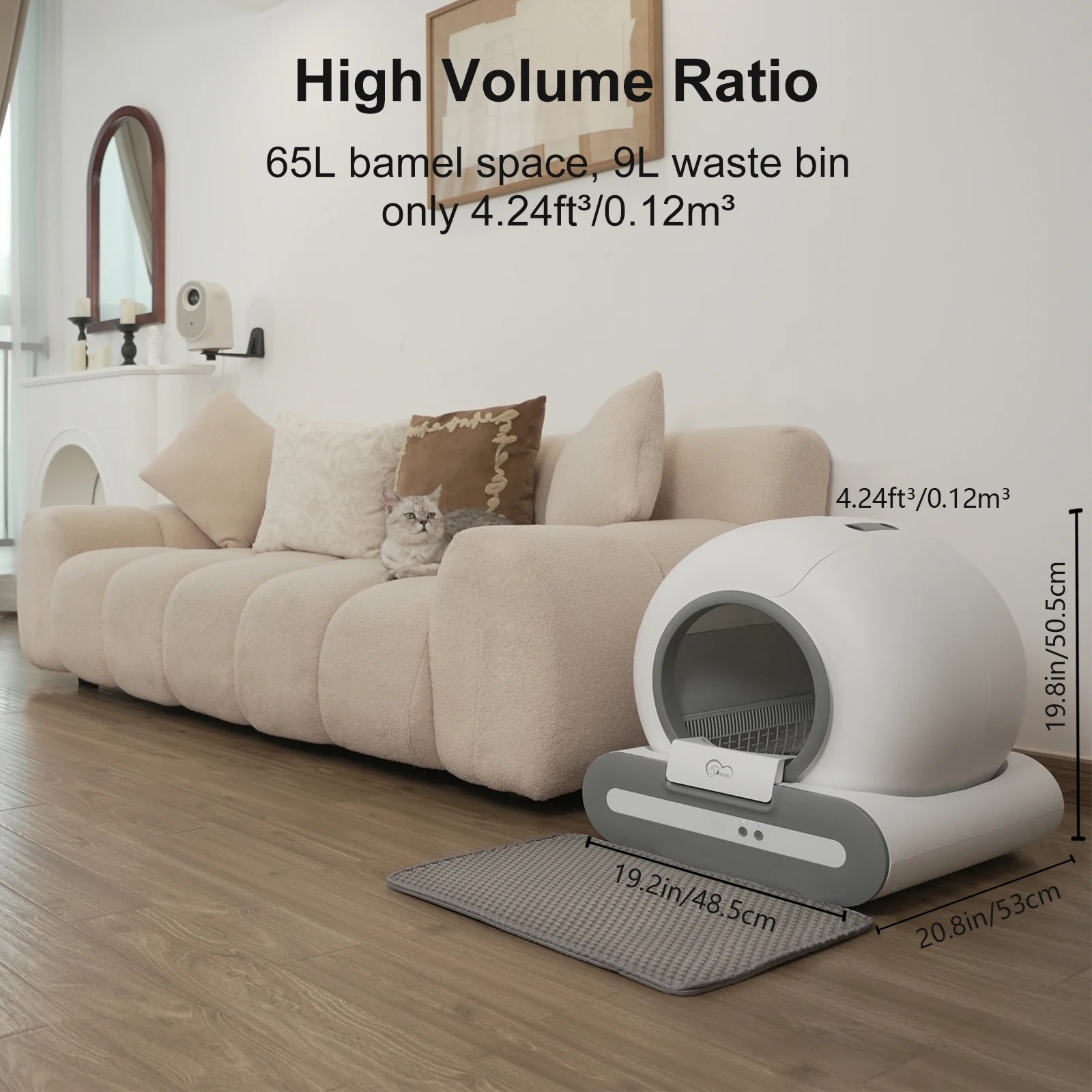 Self-Cleaning Cat Litter Box with App & WiFi