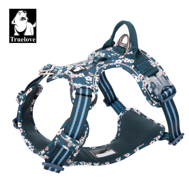 Truelove Reflective Floral Dog Harness