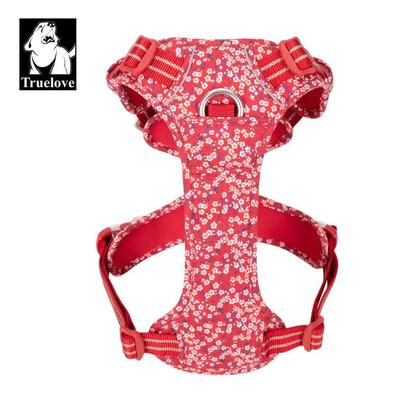 Truelove Reflective Floral Dog Harness