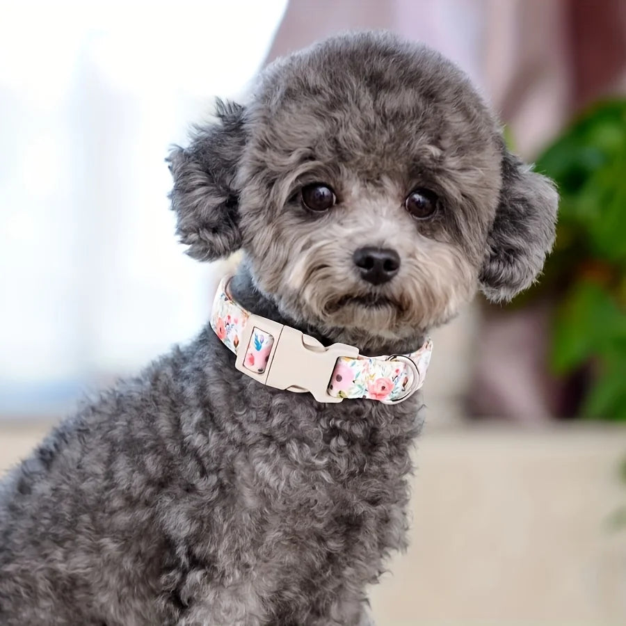 Stylish Floral Dog Collar