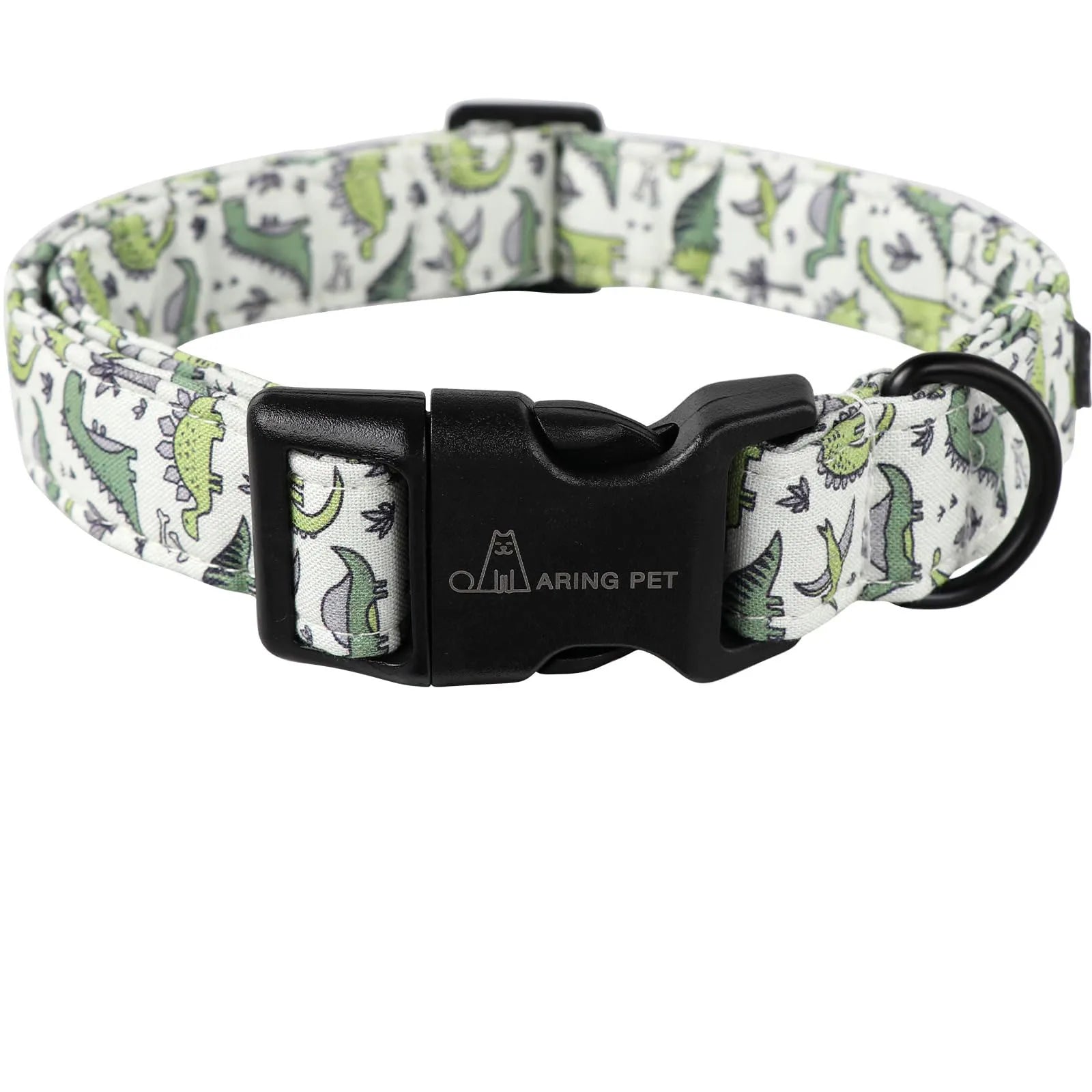 Adjustable Cotton Dinosaur Dog Collar