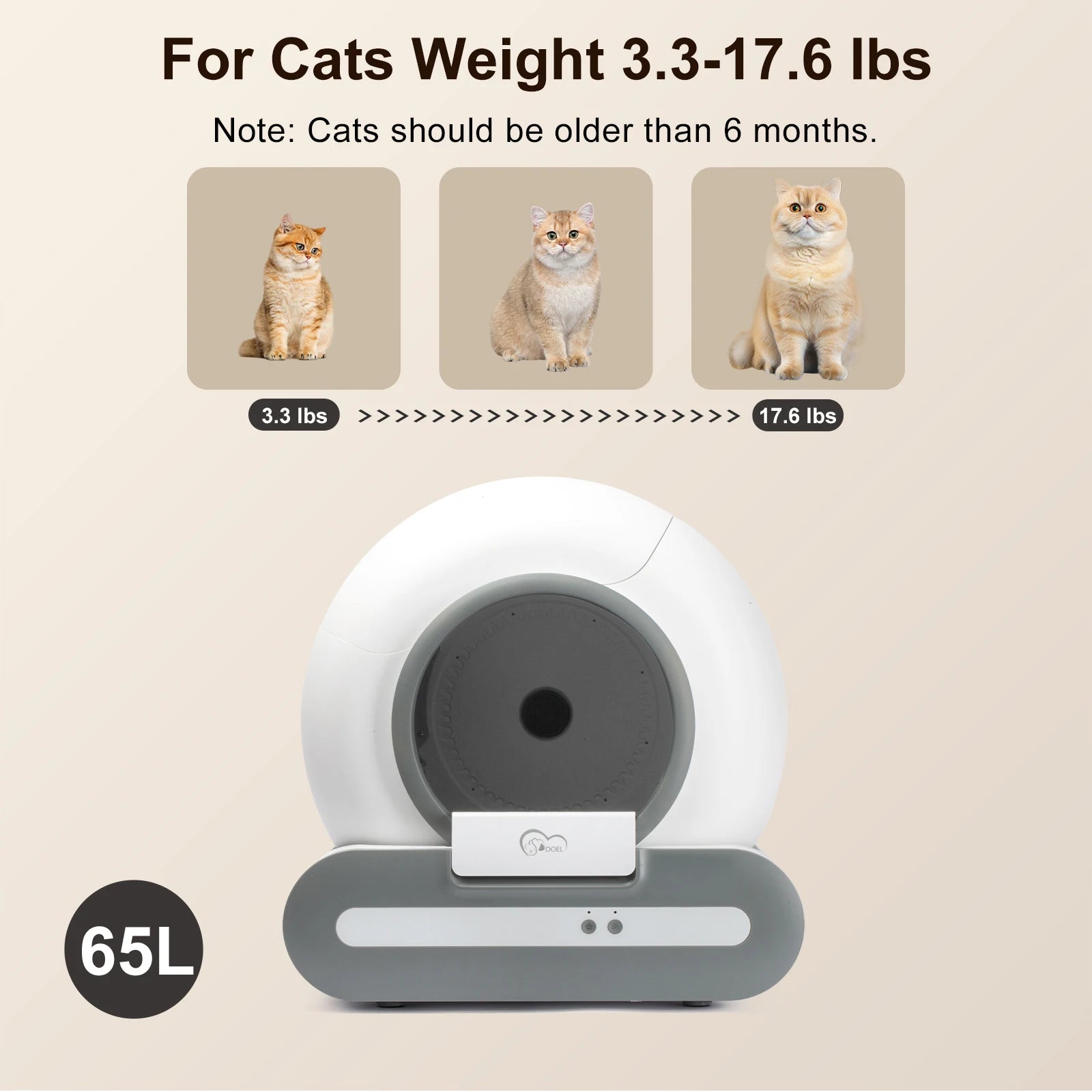 Self-Cleaning Cat Litter Box with App & WiFi