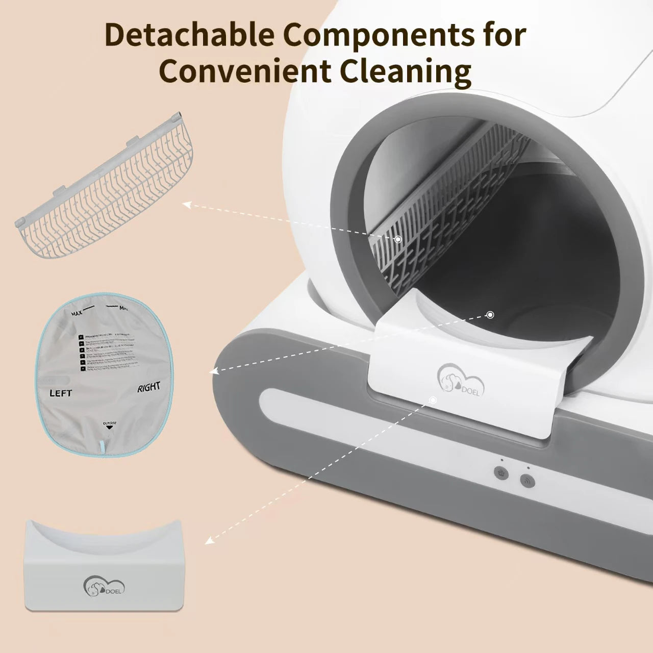 Self-Cleaning Cat Litter Box with App & WiFi