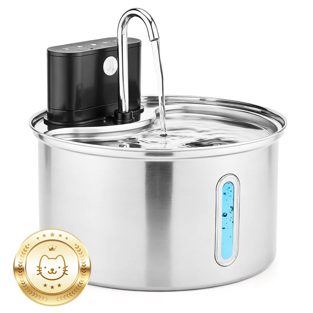 Stainless Steel Wireless Cat Water Fountain