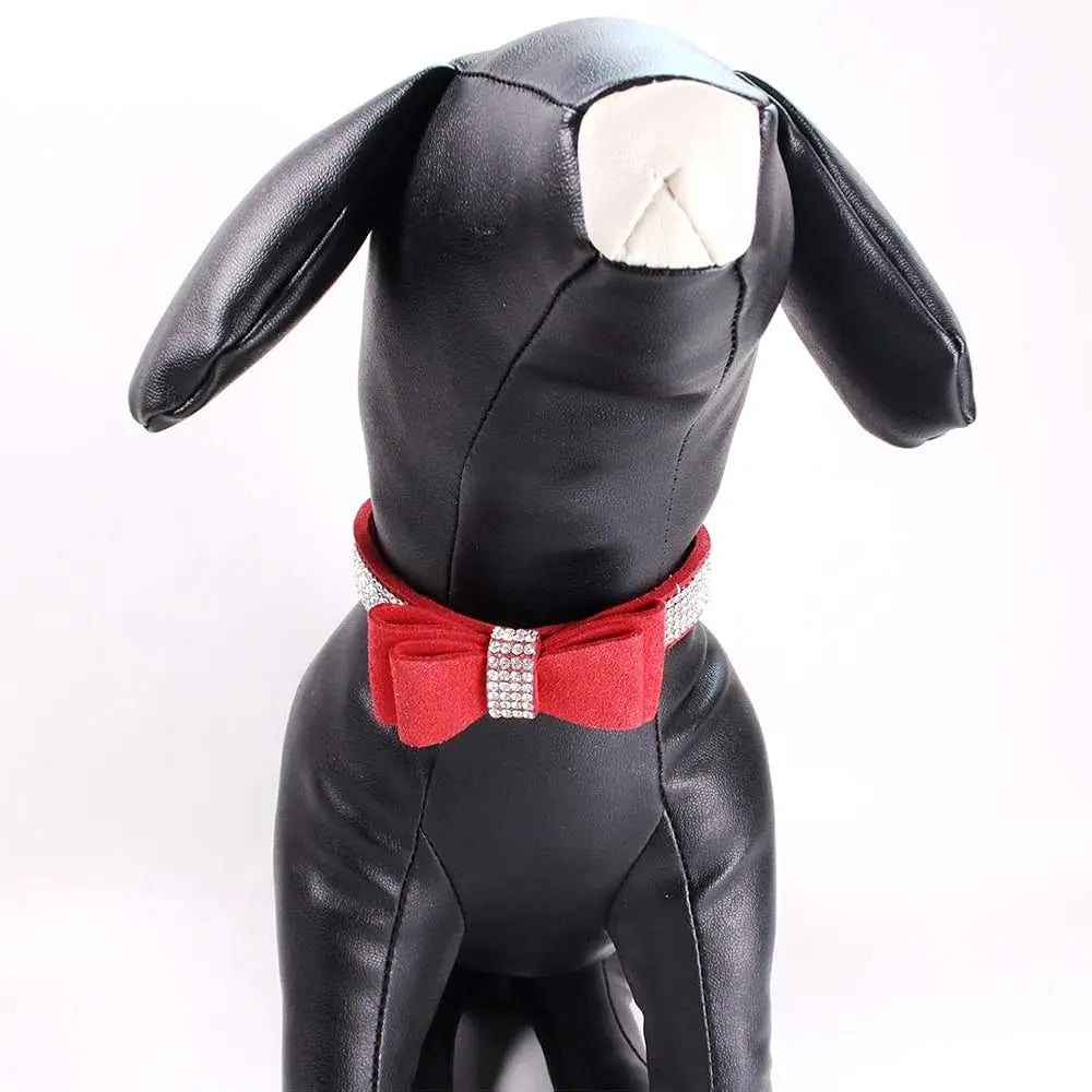 Dazzling Rhinestone Dog & Cat Collar & Leash Set