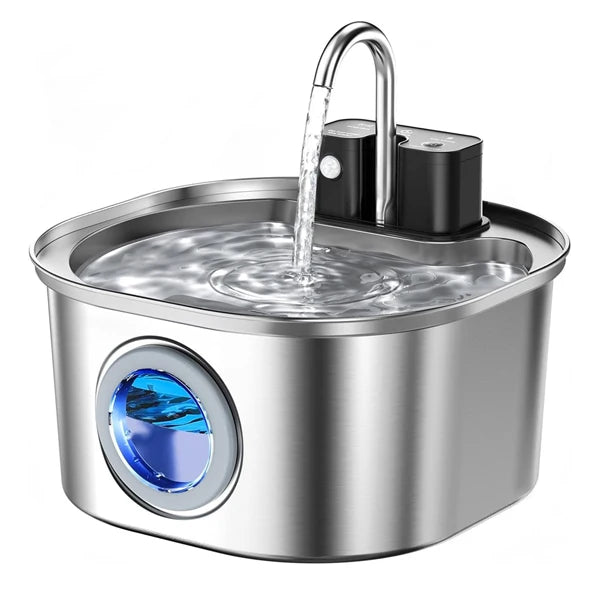 Rechargeable Stainless Steel Wireless Cat Water Fountain