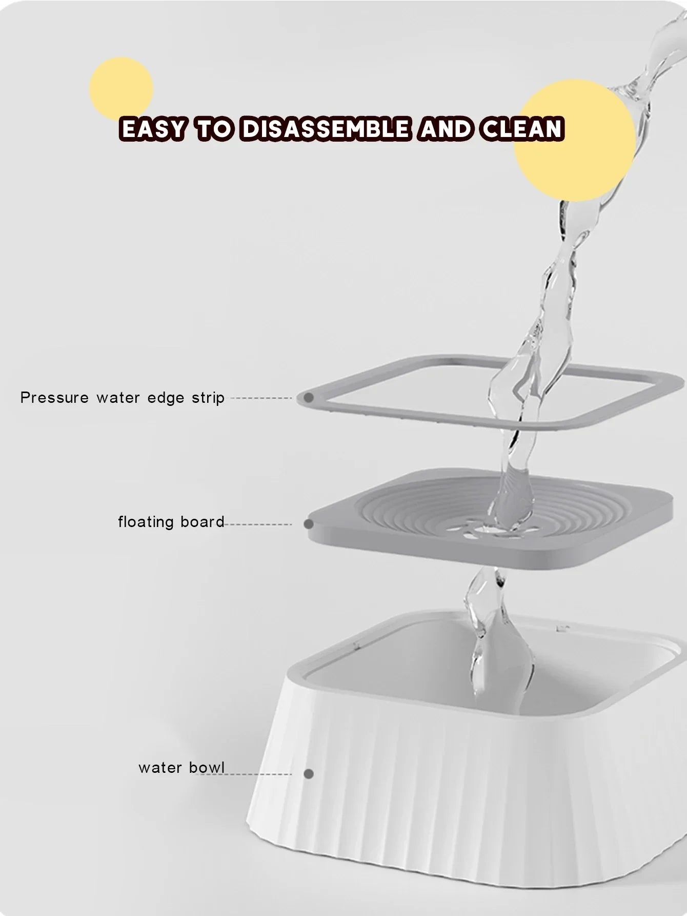 Floating Plate Anti-Splash Slow Feeder