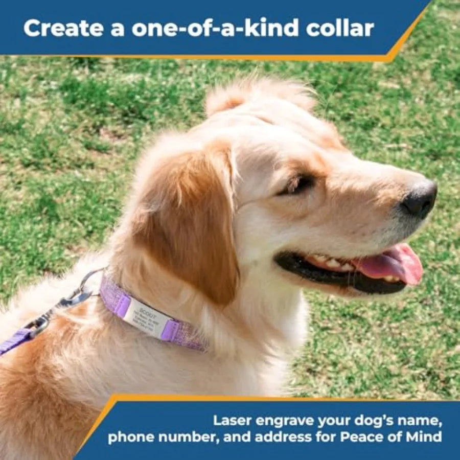 Personalized Cotton Hemp Dog Collar