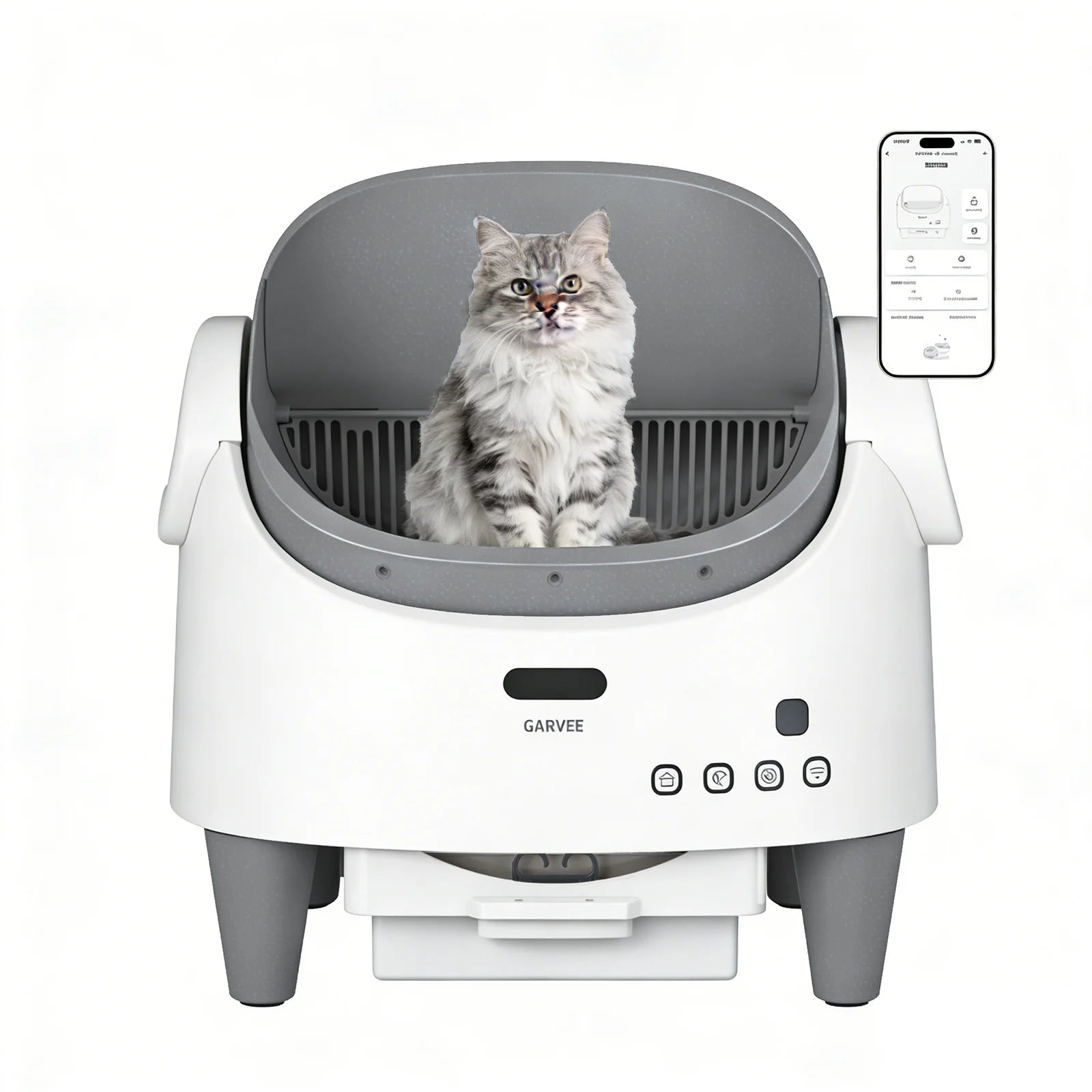 APP Controlled & Odor-Free Self-Cleaning Smart Litter Box