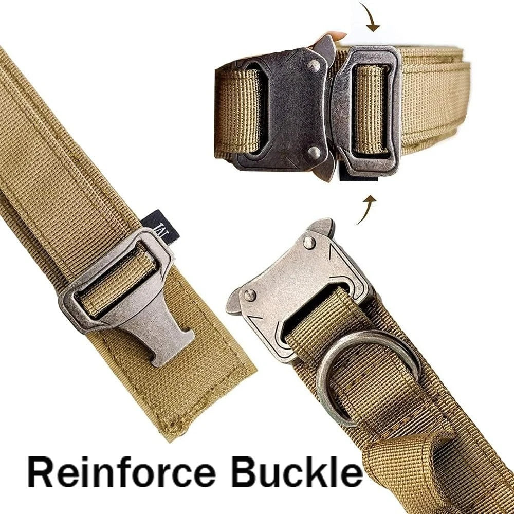 Heavy-Duty Tactical Dog Collar with Control Handle