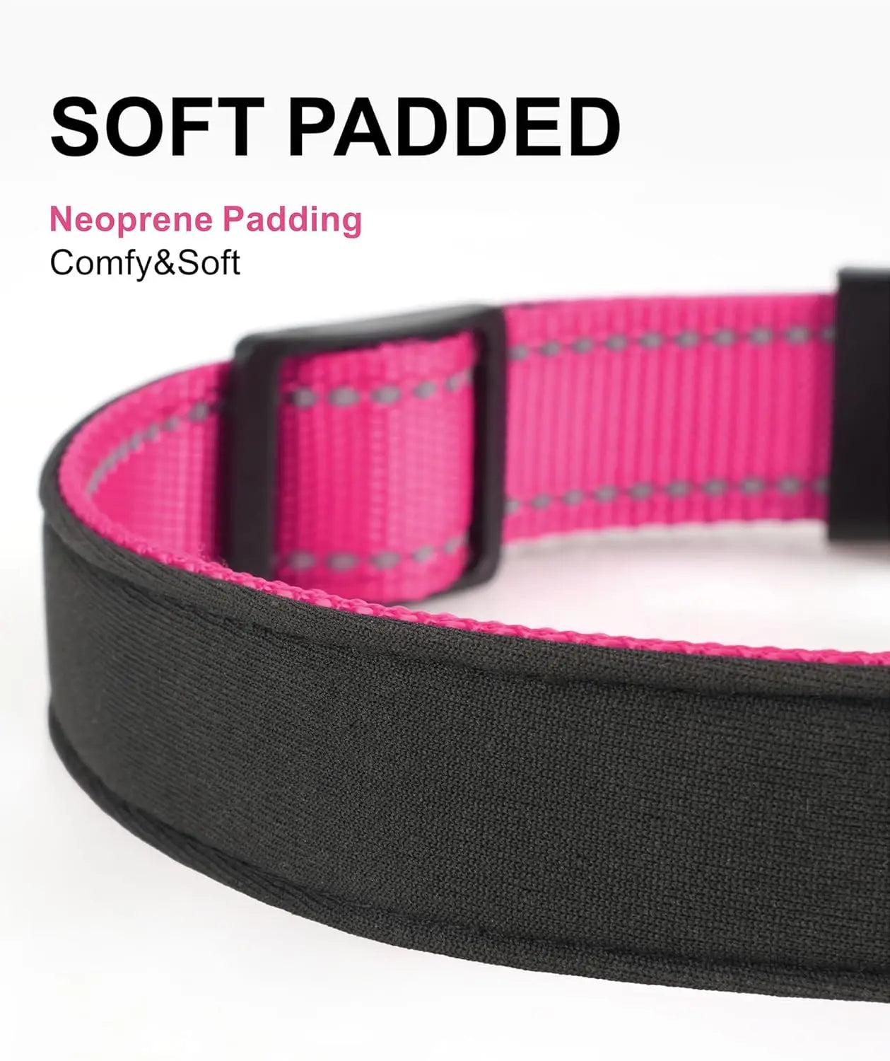 Waterproof Hot Pink Airtag Dog Collar