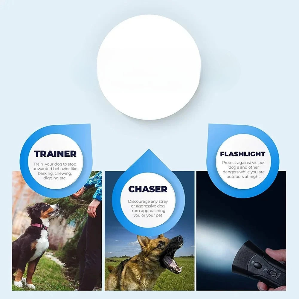Ultrasonic Anti Barking Dog Trainer & Handheld Repeller
