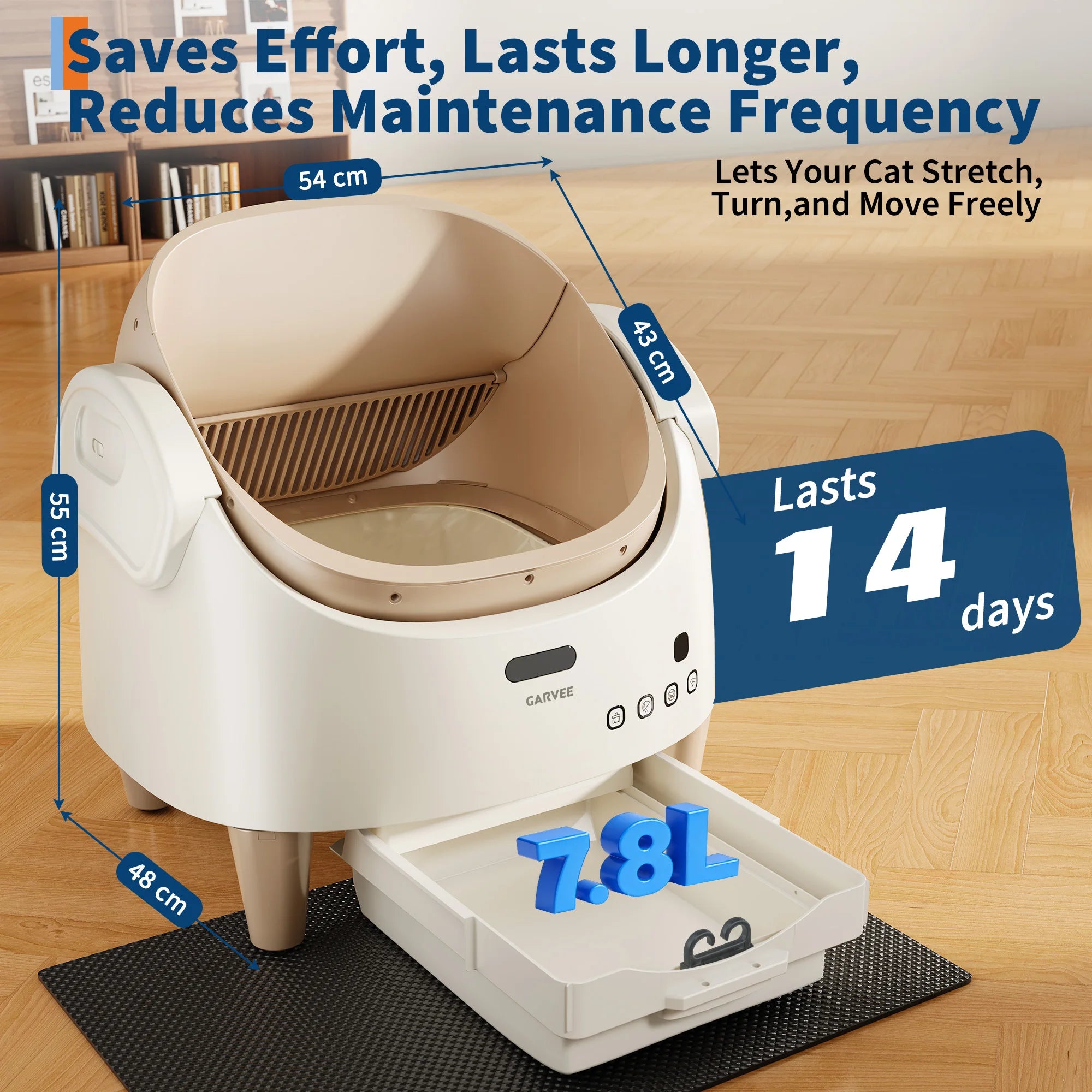 APP Controlled & Odor-Free Self-Cleaning Smart Litter Box