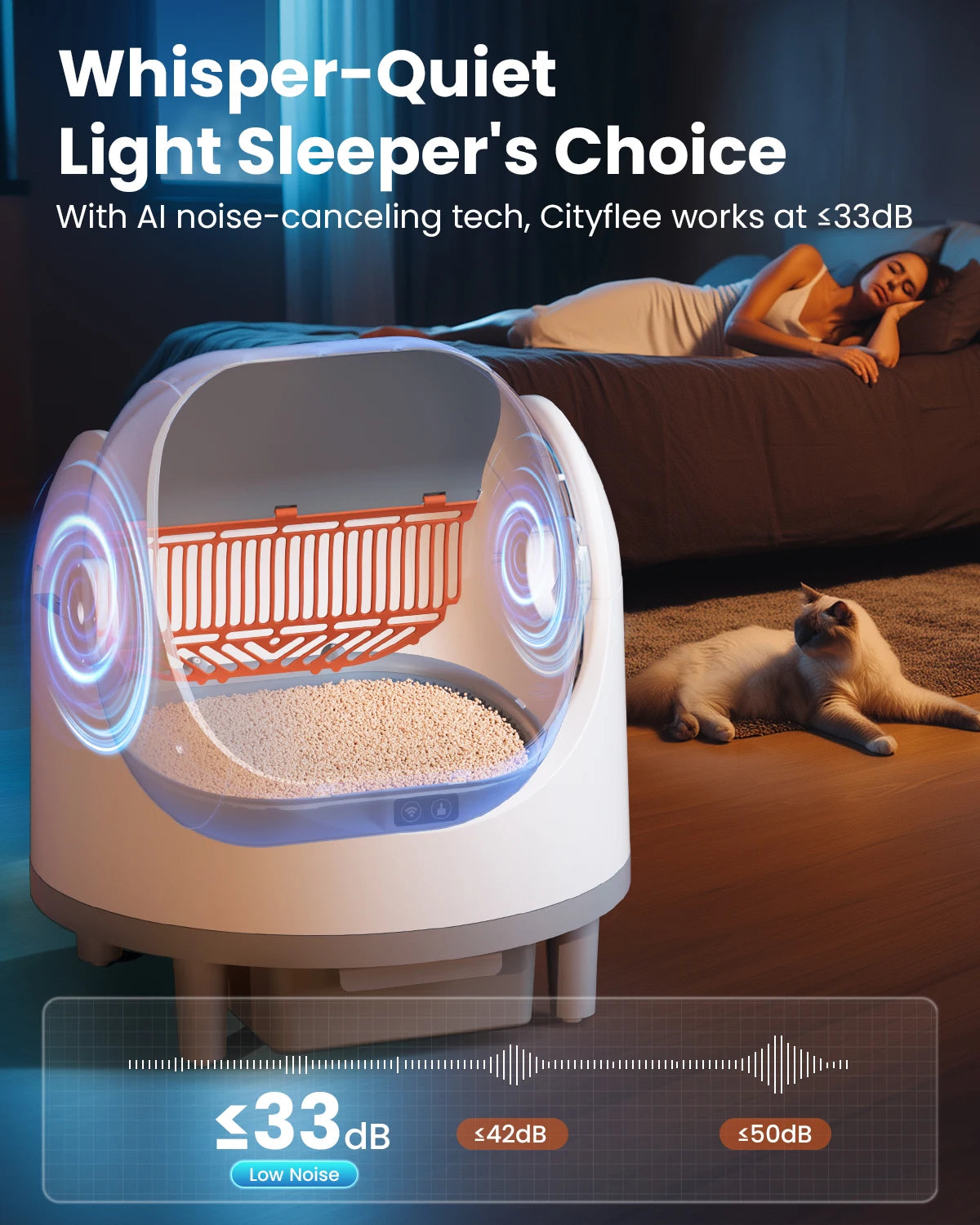 Smart Self-Cleaning Litter Box for Cats