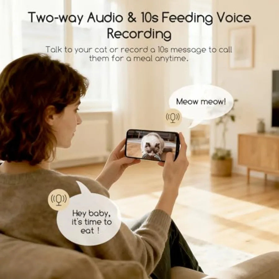 Automatic Cat Feeder with 1080P Camera