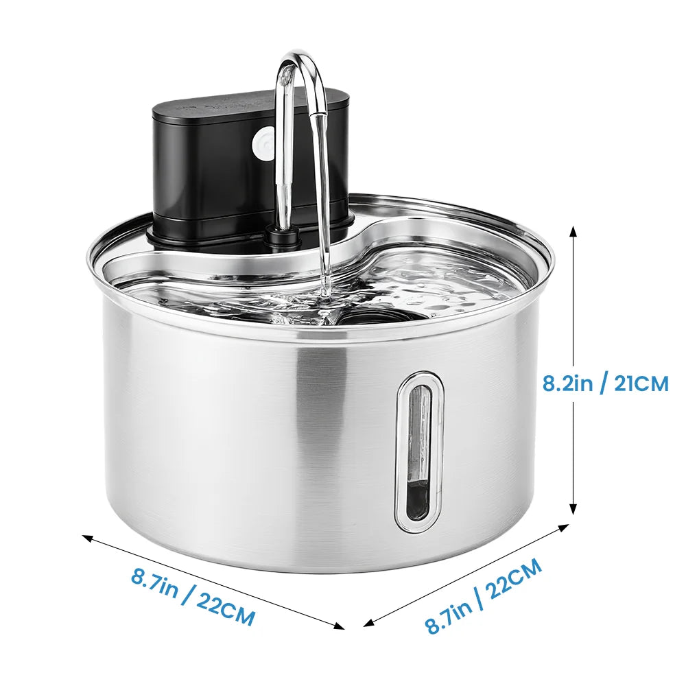Stainless Steel Wireless Cat Water Fountain