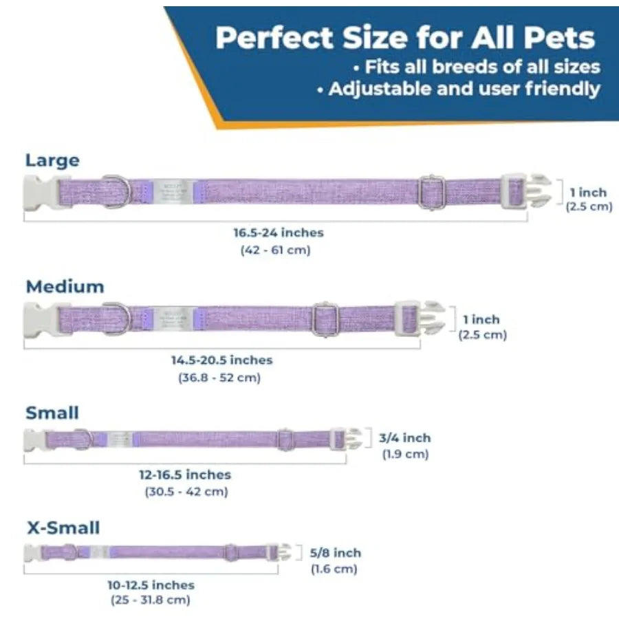 Personalized Cotton Hemp Dog Collar