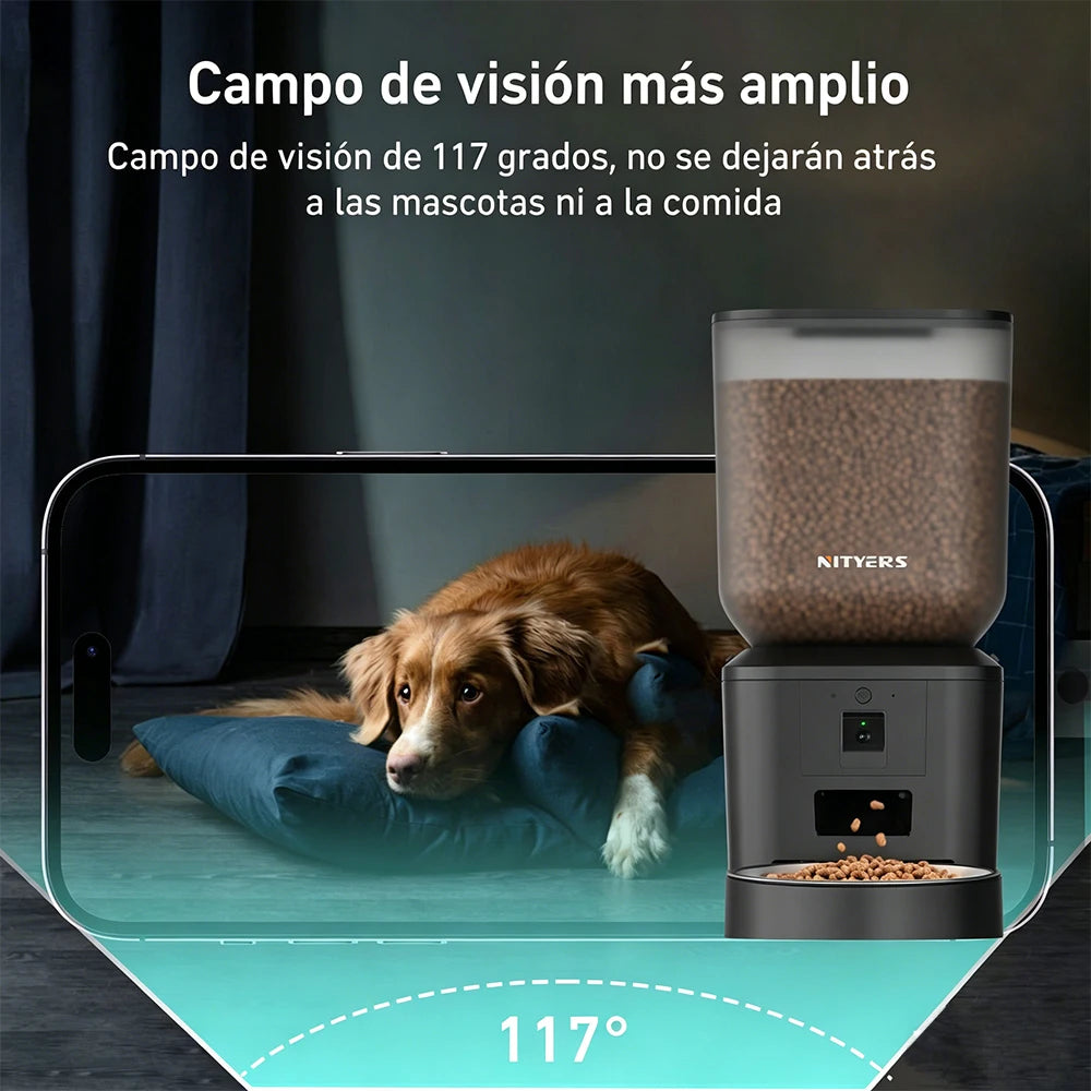 Nityers Auto Cat Feeder with 1080P Camera