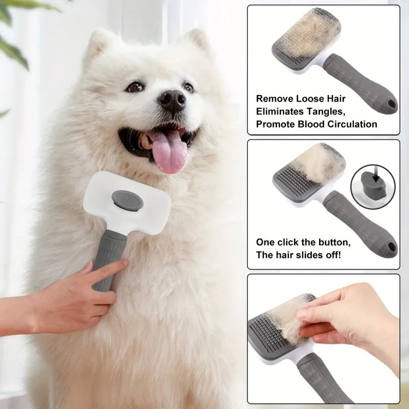 Self-Cleaning Slicker Brush for Dogs & Cats