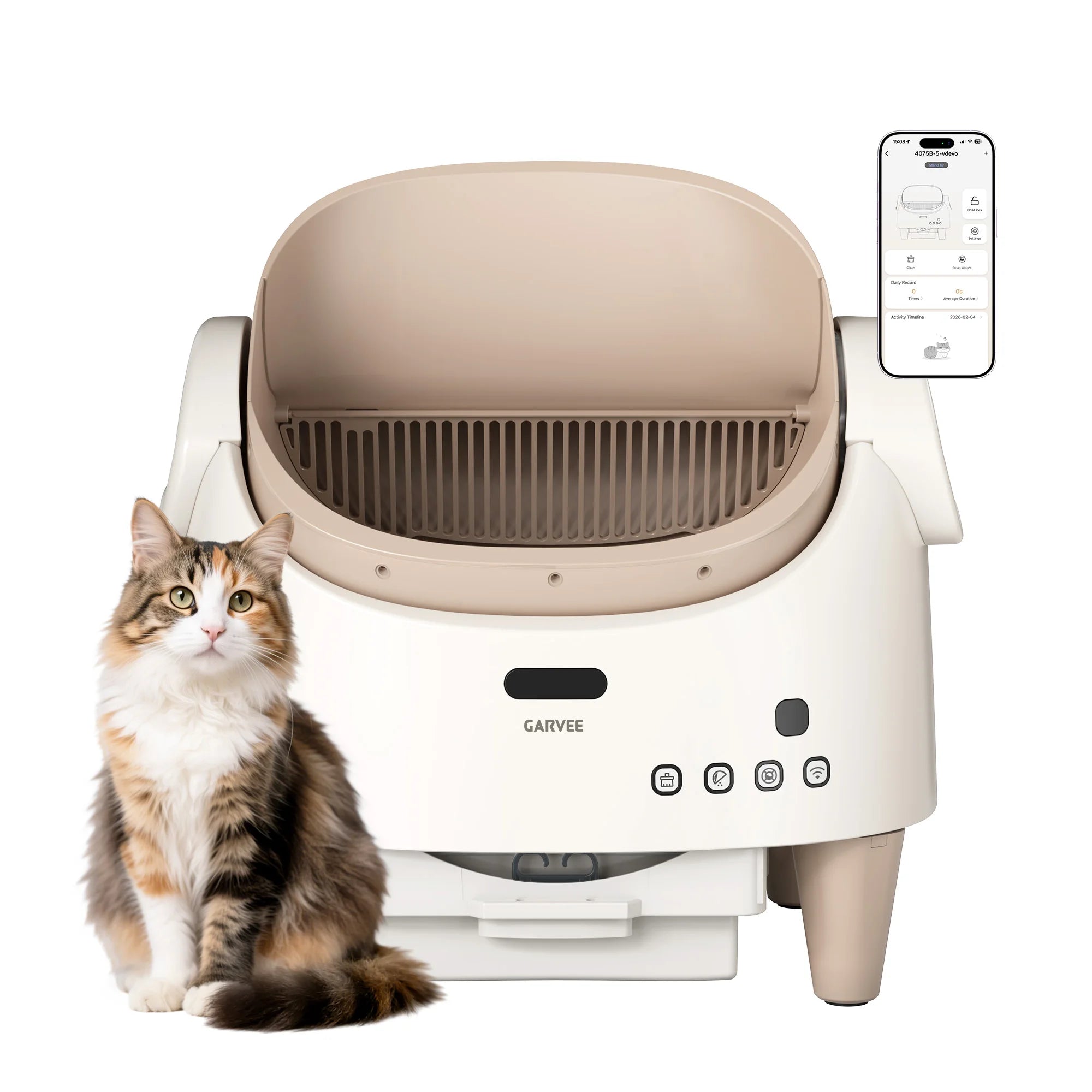 APP Controlled & Odor-Free Self-Cleaning Smart Litter Box