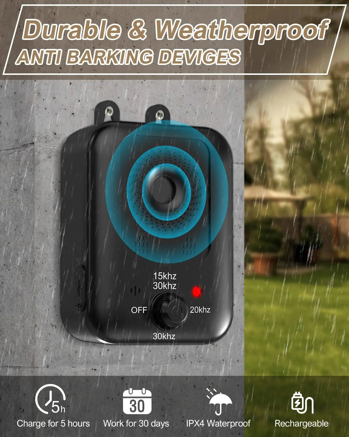 Humane Ultrasonic Dog Bark Control