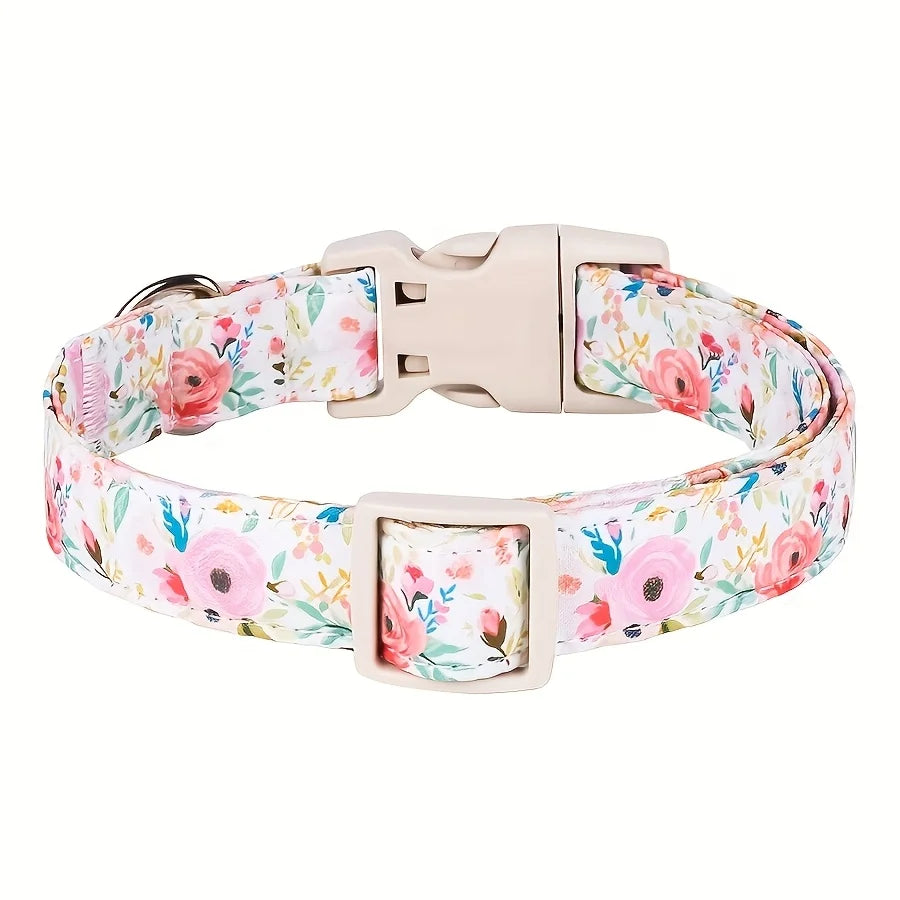 Stylish Floral Dog Collar