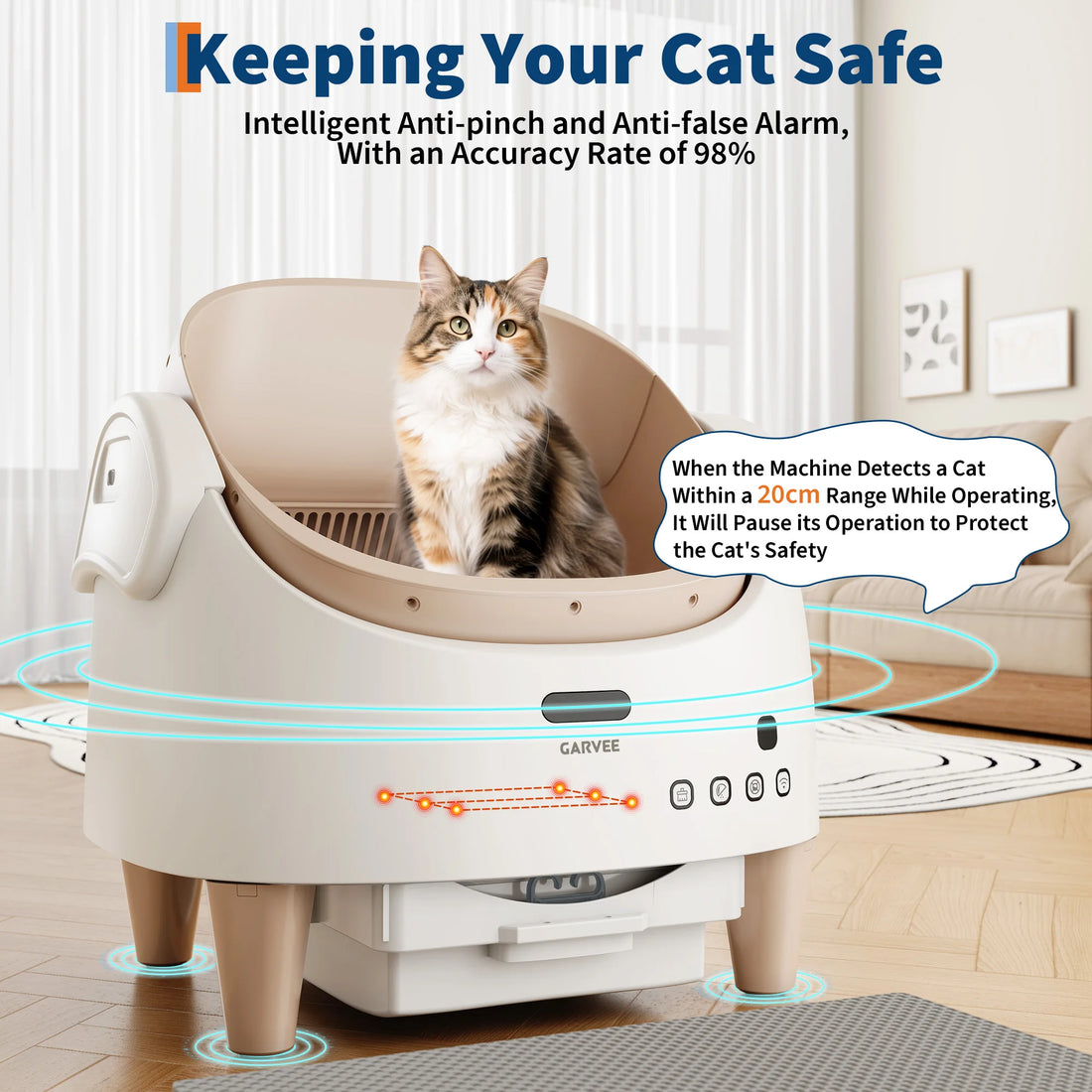 APP Controlled & Odor-Free Self-Cleaning Smart Litter Box