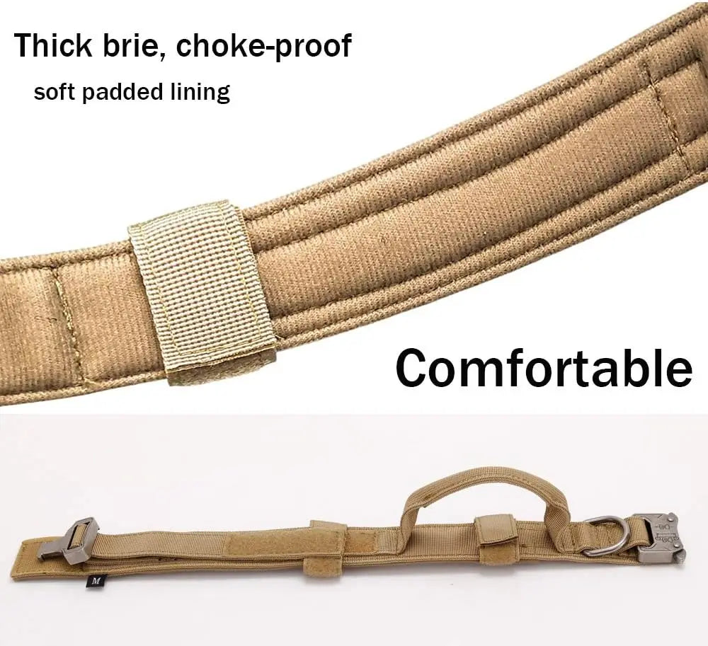 Heavy-Duty Tactical Dog Collar with Control Handle
