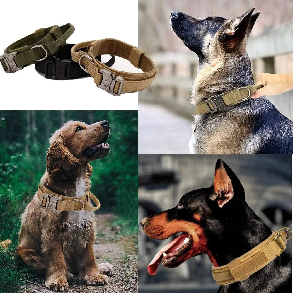 Heavy-Duty Tactical Dog Collar with Control Handle