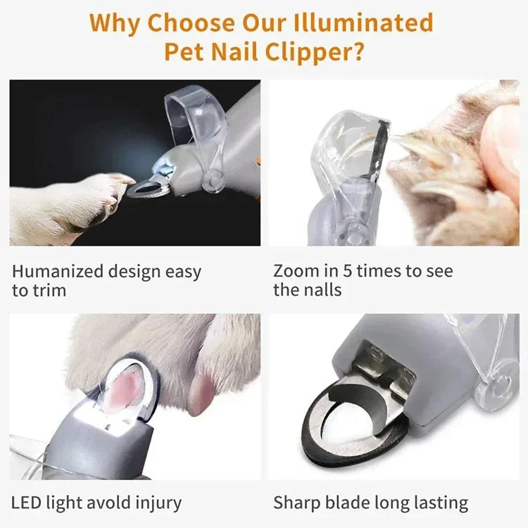 LED Pet Nail Clippers for Dogs & Cats