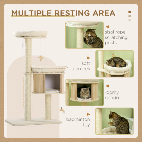 PawHut 3-Level Cat Tree