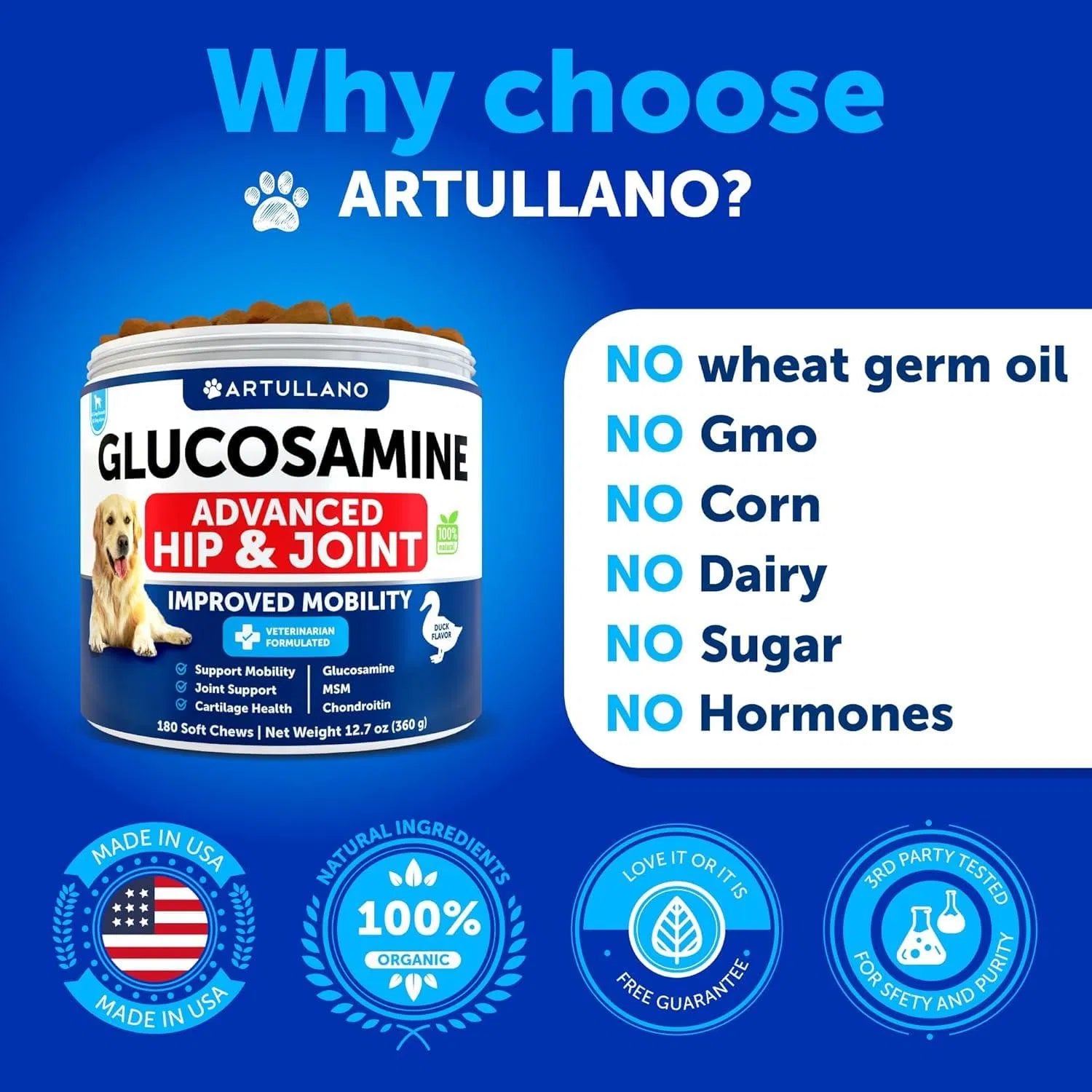 Glucosamine for Dogs: Hip & Joint Support Chews