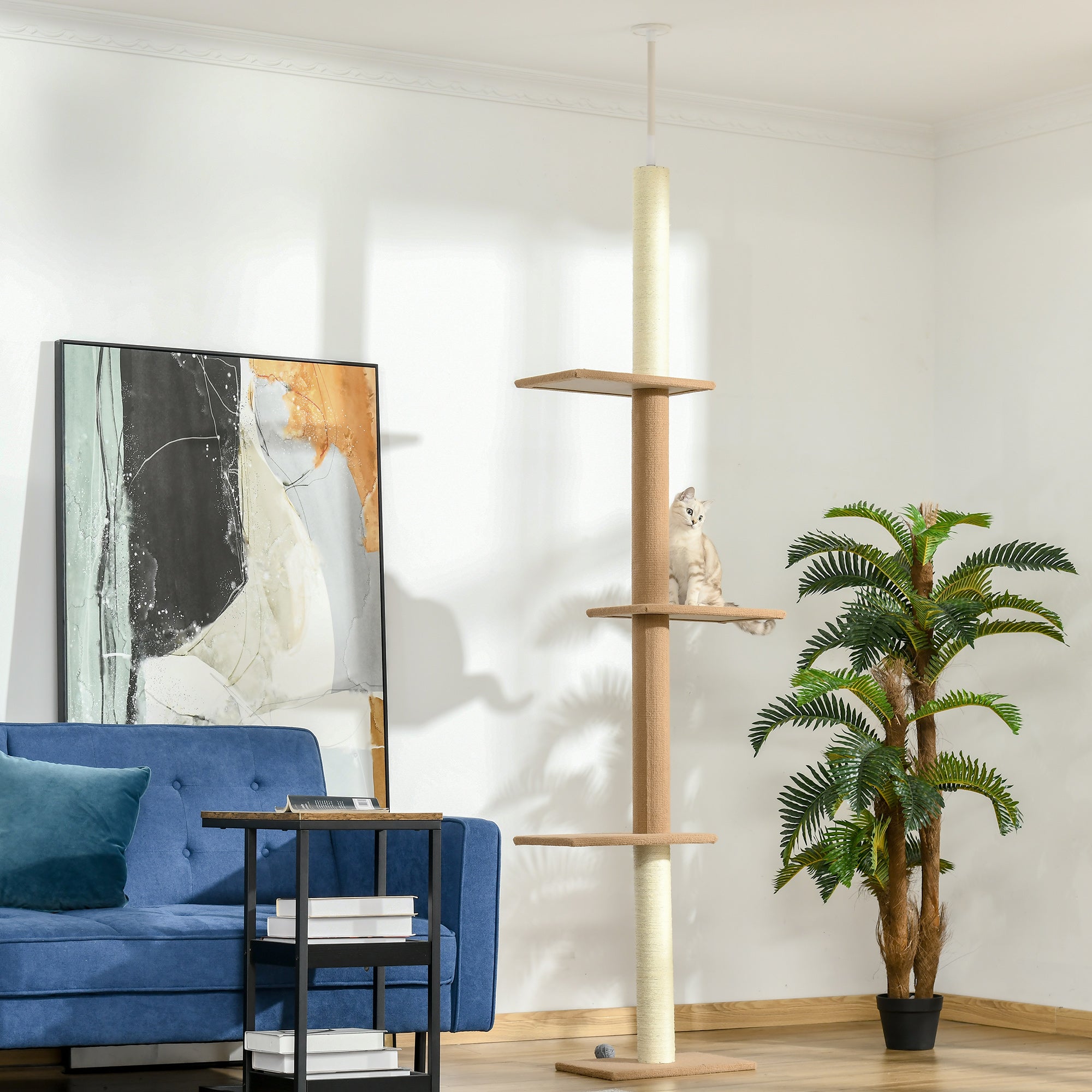 Floor-to-Ceiling Cat Tree with Sisal Scratching Posts